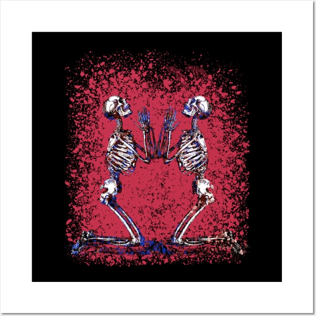 Praying skeletons Wall Art by DaveDanchuk